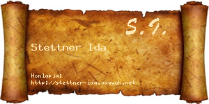 Stettner Ida névjegykártya