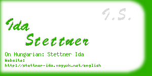 ida stettner business card